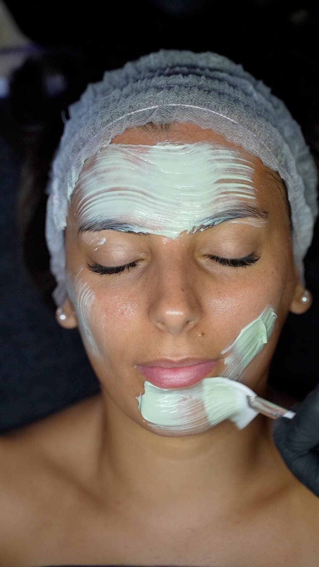 Maschera in posa a fine trattamento